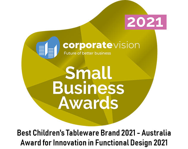 Best children's tableware brand 2021 Australia, Award for innovation in functional design 2021 by Brightberry