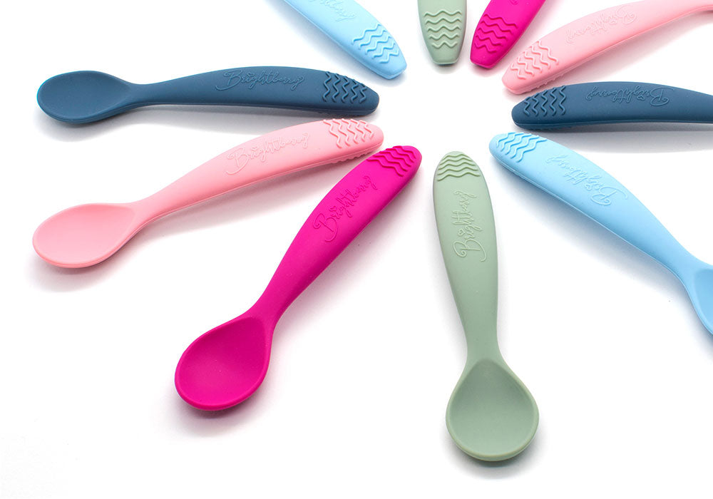 colourful silicone spoons for baby toddler and kids